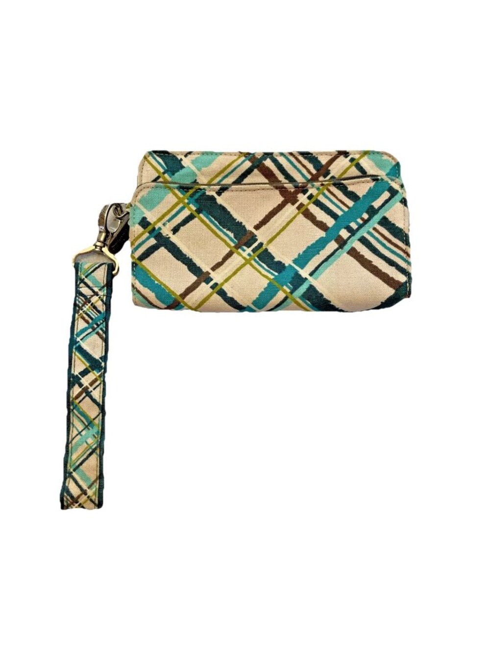 Thirty One Perfect Cents Wallet Blue &Green Sea Plaid Pattern Retired! 31